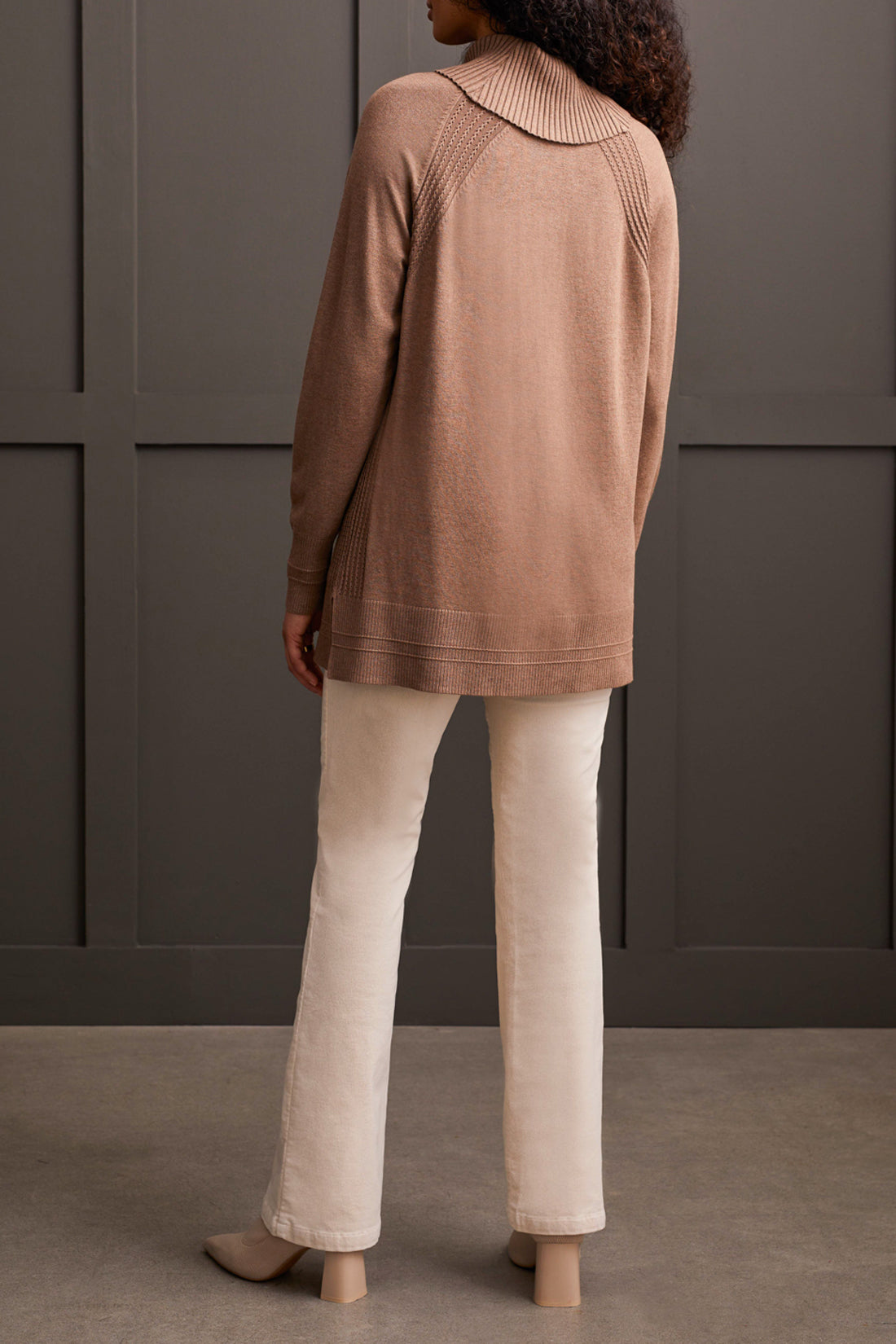 L/S Cowl Nk Swtr-Mocha-1923O