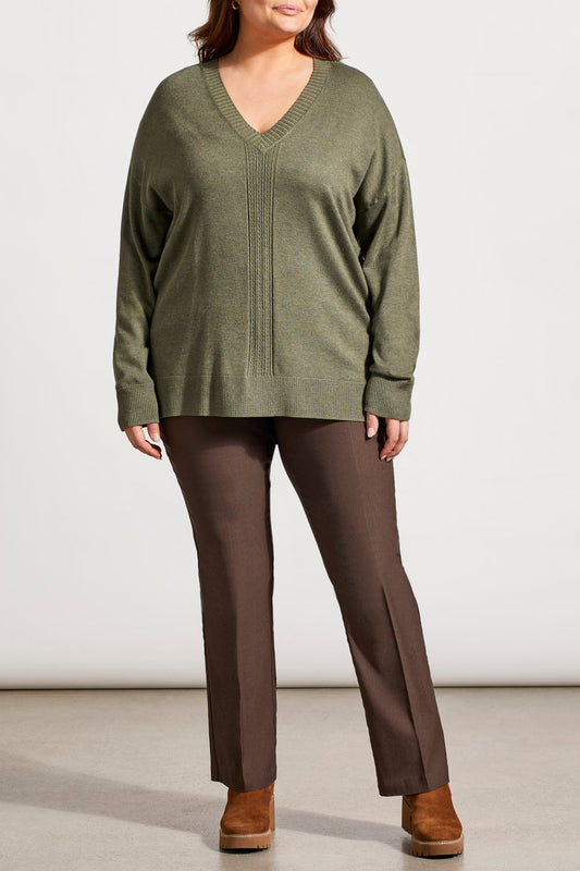 V-Neck Swtr-Spinach-1924O