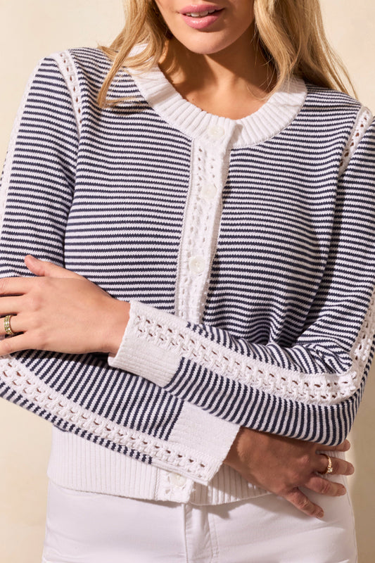 Long Sleeve Cardigan 2117O - Jet Blue