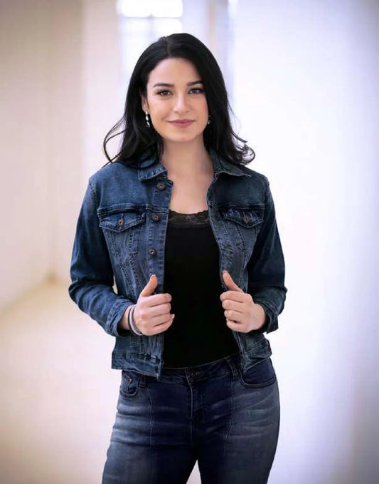 Bamboo Distressed Alex Jacket - DK Wash