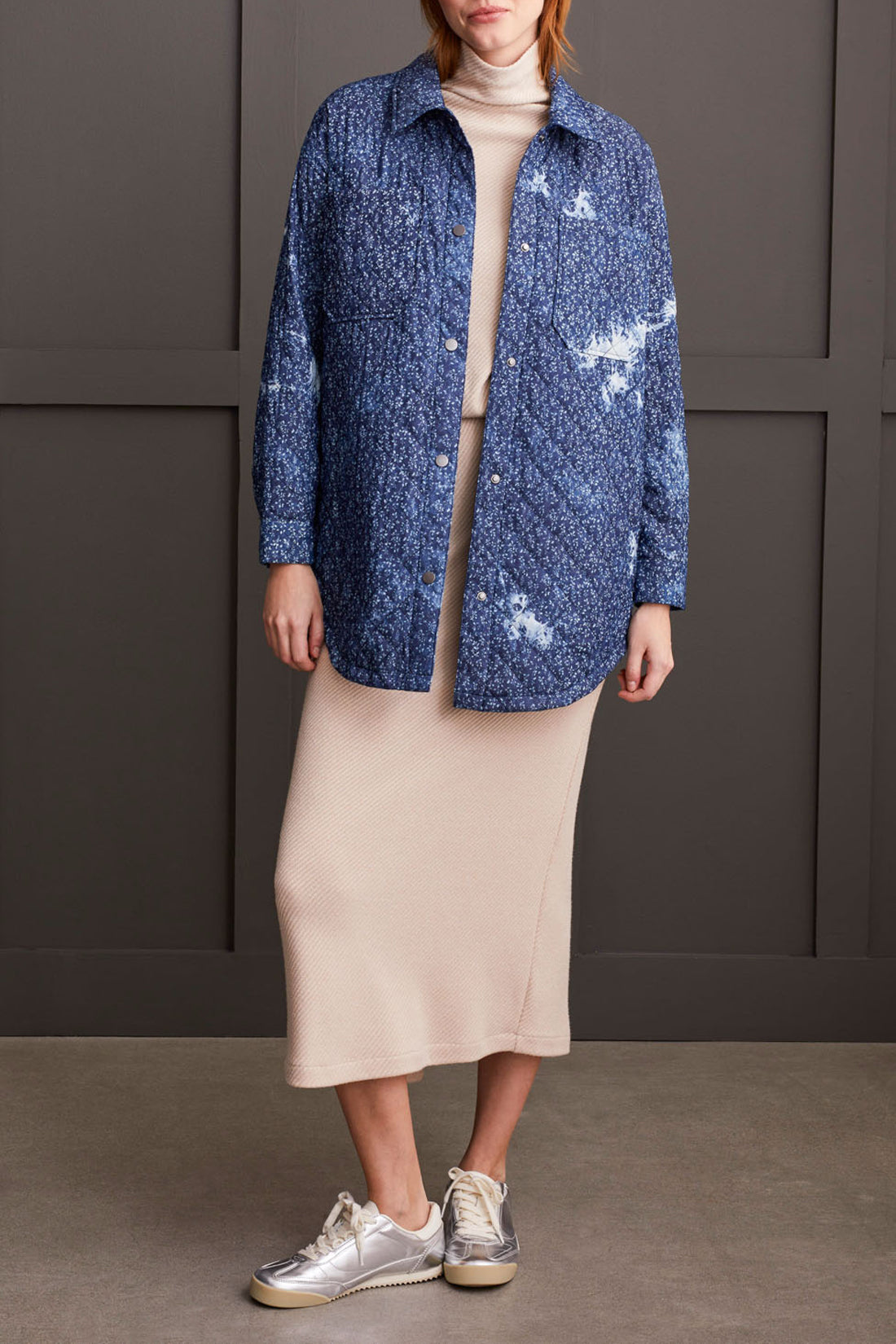 Printed Quilted Shacket-5589O