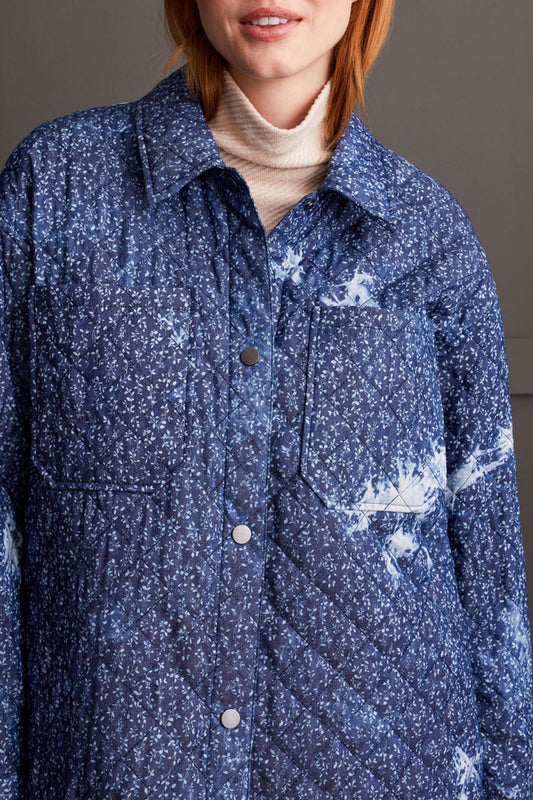 Printed Quilted Shacket-5589O