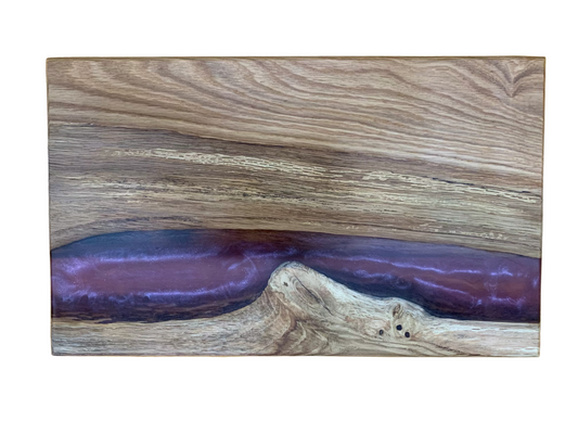 "Purple & Oak " Charcuterie Board w/ Epoxy