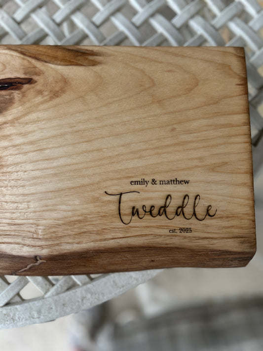 Custom Laser Engraving Examples — Personalized Charcuterie Boards Canada