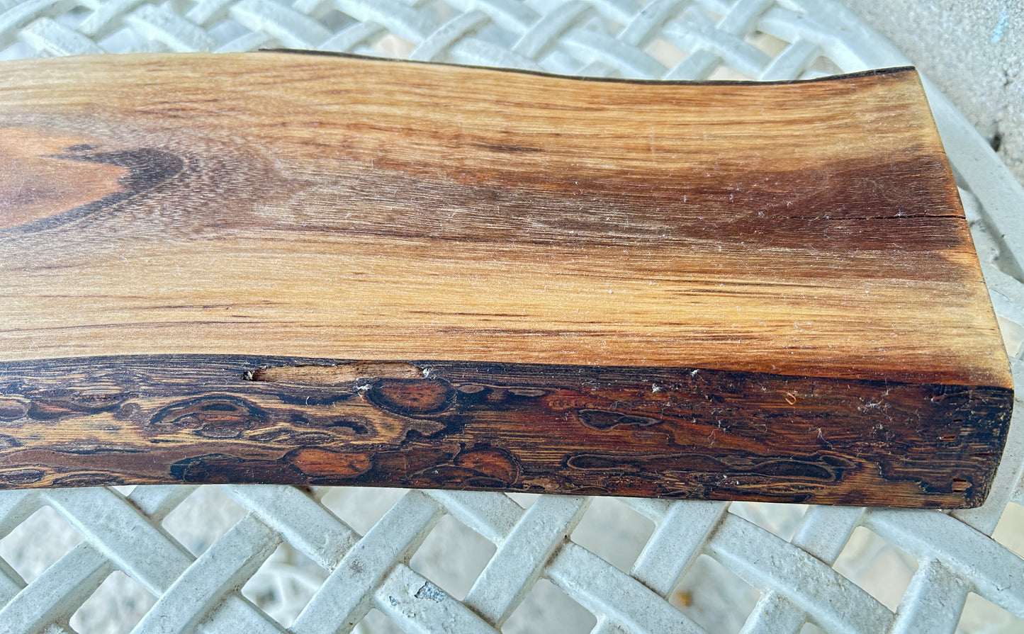 Wooden board with a natural grain pattern