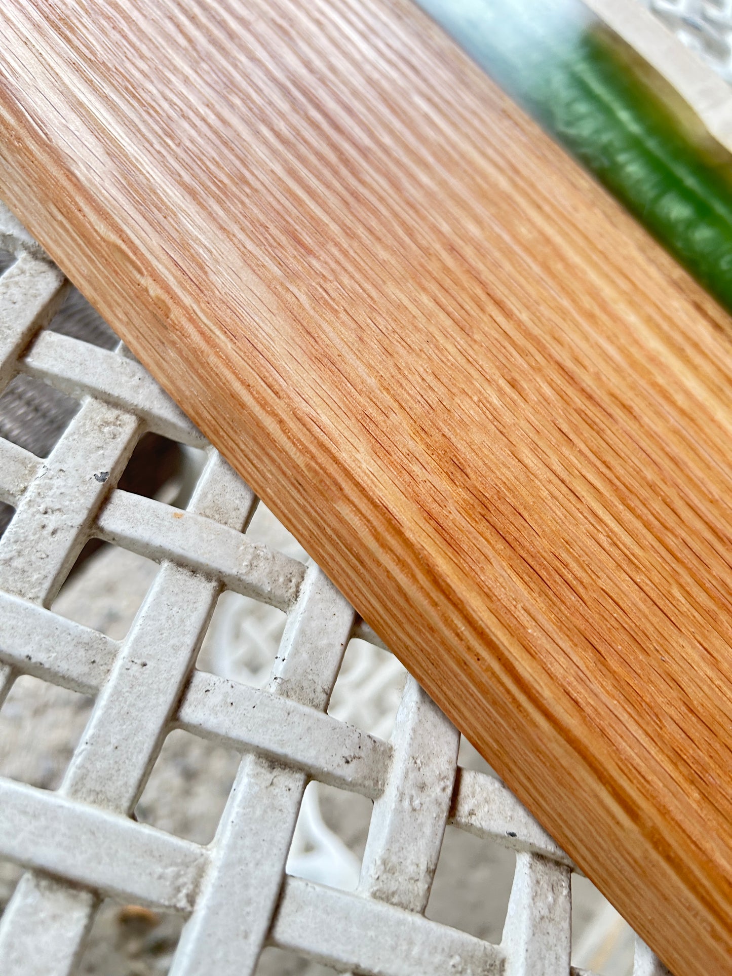 Charcuterie Board Walnut w/ Green Epoxy 15" x 9" x 1"