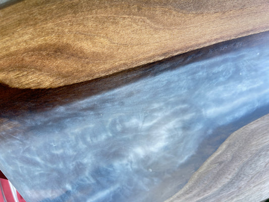 "Oh White Walnut" Charcuterie Board w/ Epoxy 14.5" x 12"