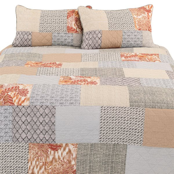 5 Piece Set - Mocha Quilt 1023104 KING