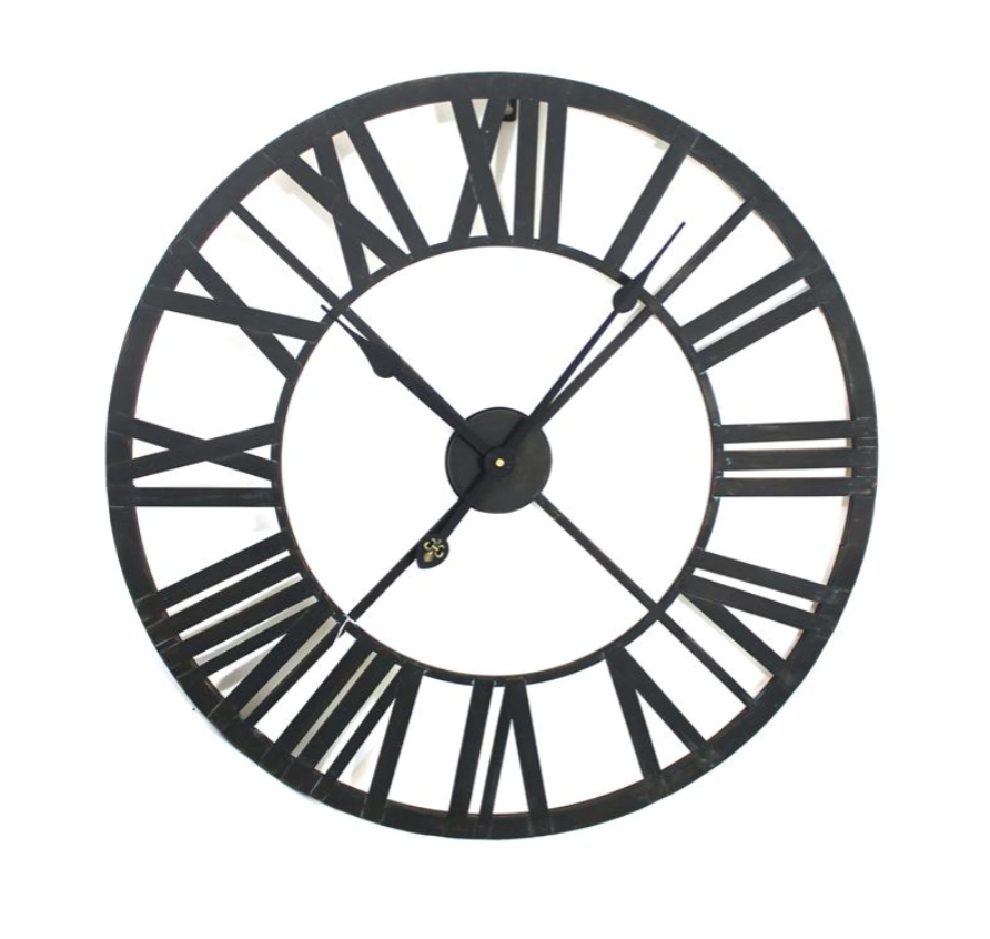 23.5" Distressed Iron Clock ET1591S