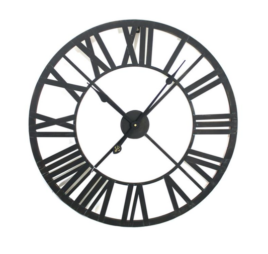 23.5" Distressed Iron Clock ET1591S