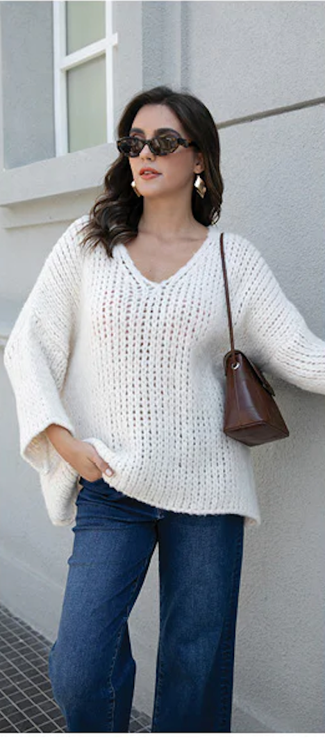 Chunky Sweater- White