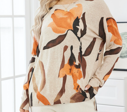 Cashmere Feel top Burnt Orange