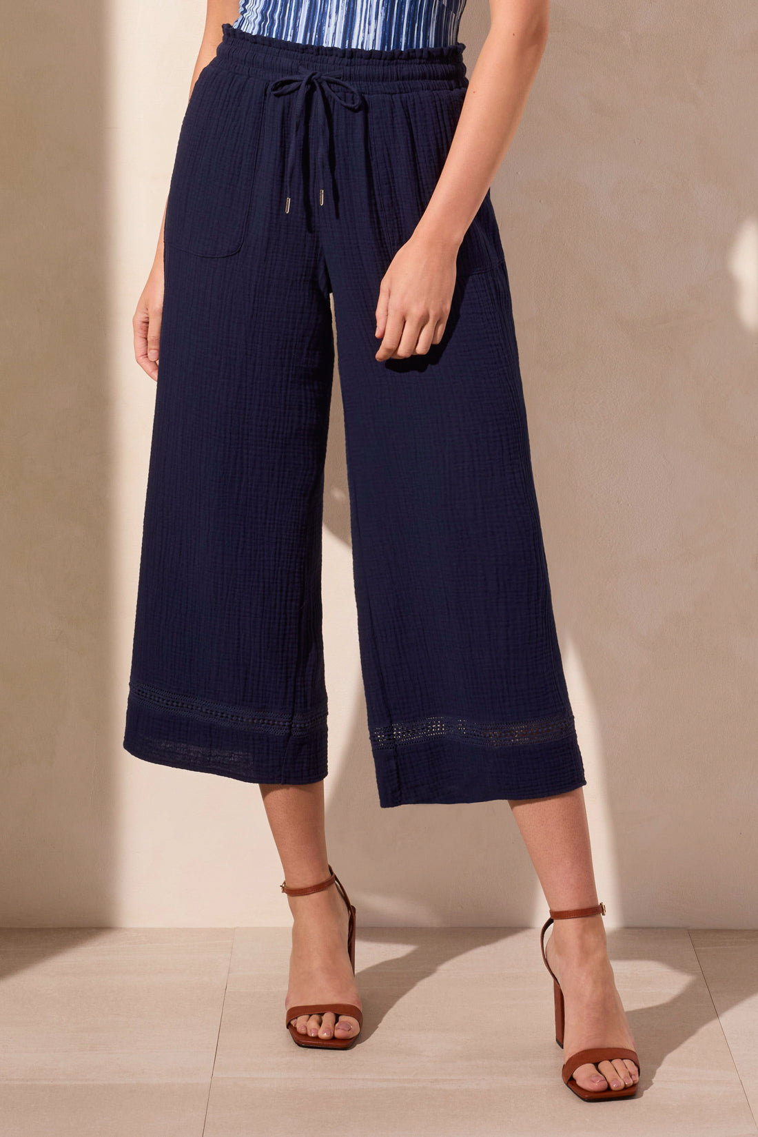 Pull on Cover Up Capri 2131O-Jet Blue