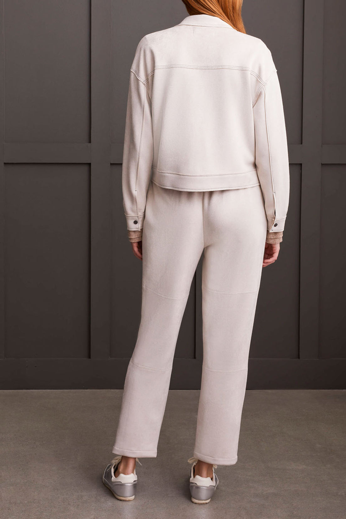 Suede Pant /w Cuts-Eggshell-5642O