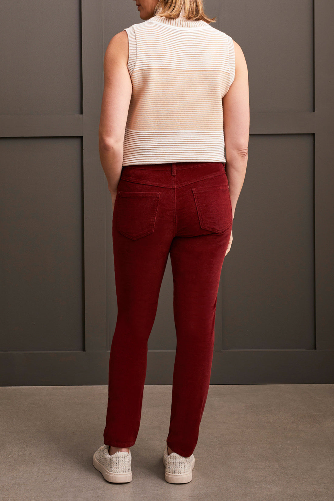 Audrey Pull-on Slim Akl Pant-Portwine-5580O