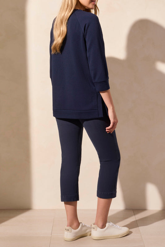 3/4 Sleeve Tunic 2028O - Jet Blue