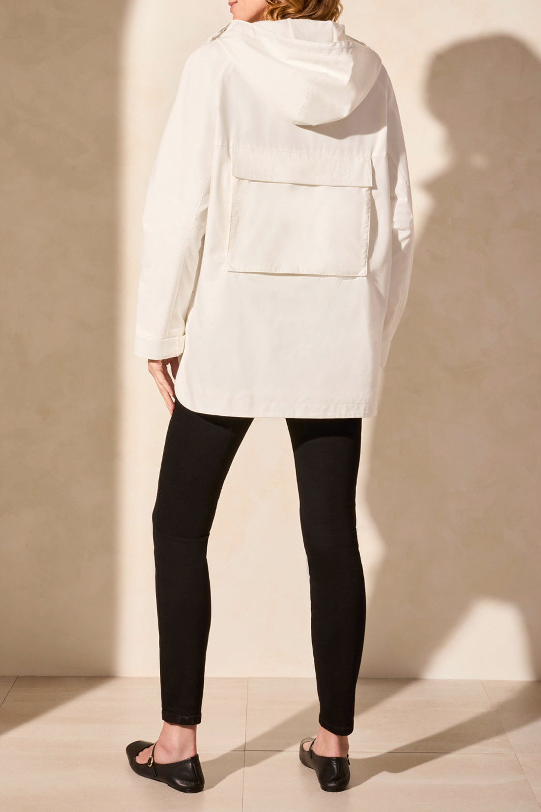 Long Sleeve Hooded Coat 2176O - White