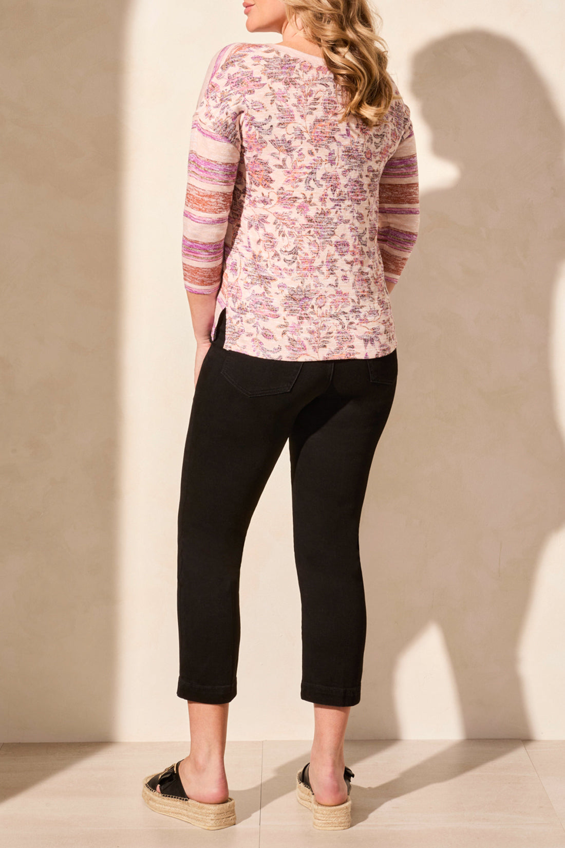 3/4 Sleeve V-Neck or Crew 5769O- Orchidsky