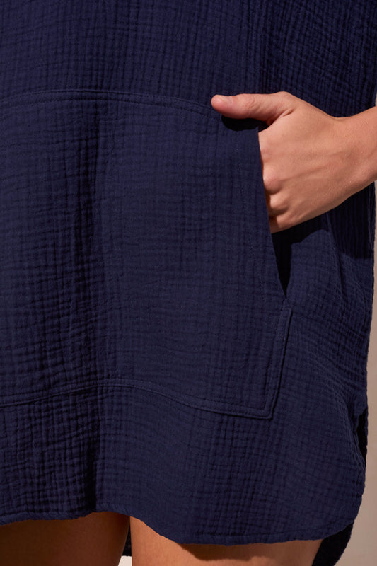 3/4 Sleeve Tunic Dress 2124O-Jet Blue