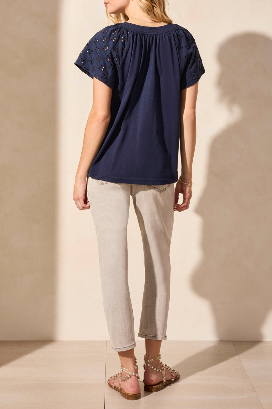 Raglan Knit Top 2184O Navy