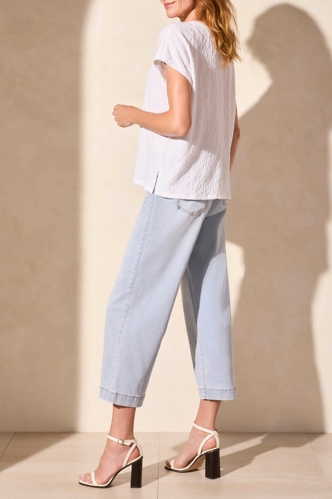Cap Sleeve V Neck 2112O - White