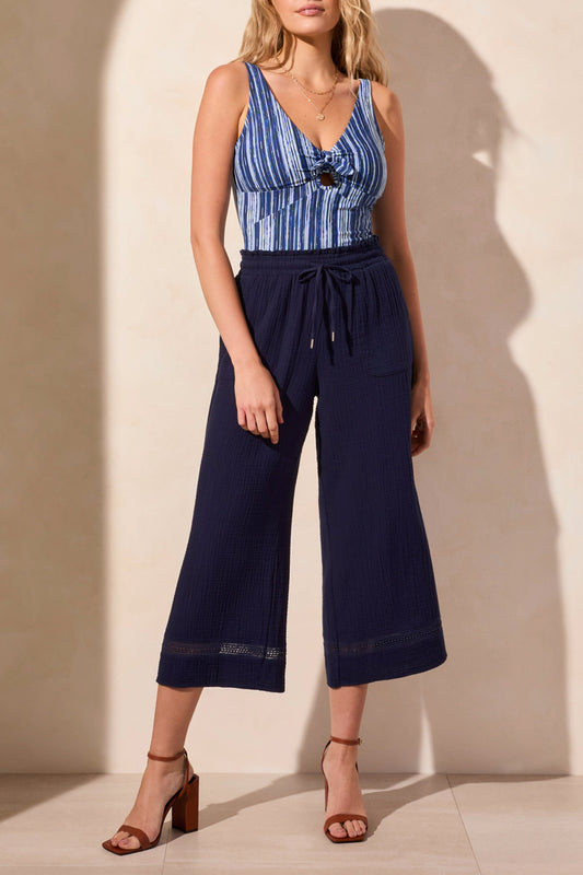 Pull on Cover Up Capri 2131O-Jet Blue