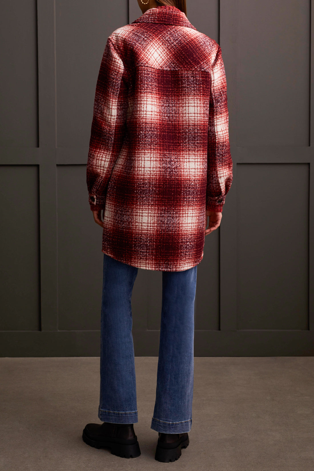 Jacket /w Notch Collar-Portwine-7183O