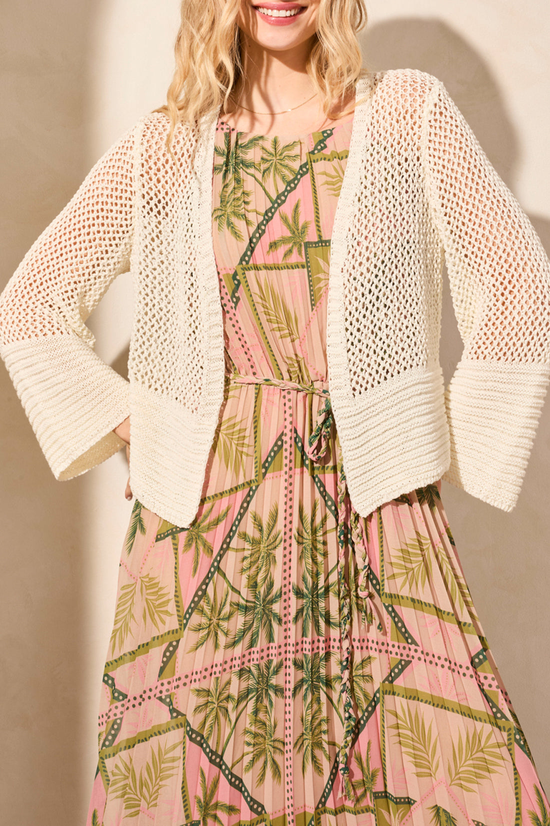 Open Stitch Cardigan 5758O - CocoMilk
