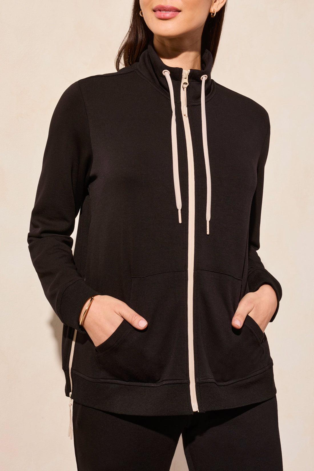 Long Sleeve Mock Neck Cardigan 2064O-Black