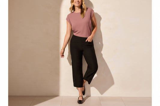 Flatten it Pull on Capri 2055O-Black