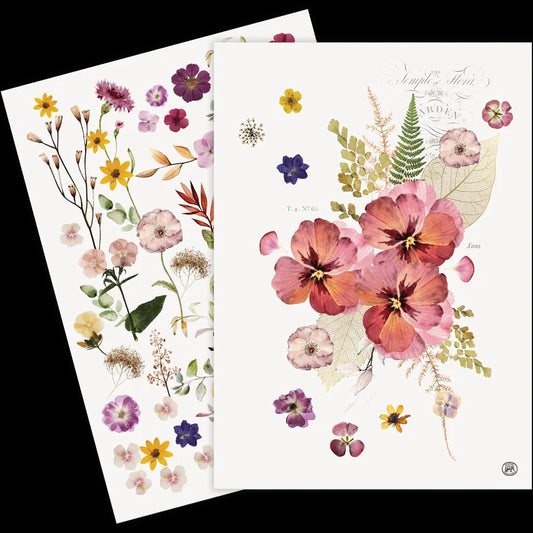 Pressed Flowers Kitchen Towels