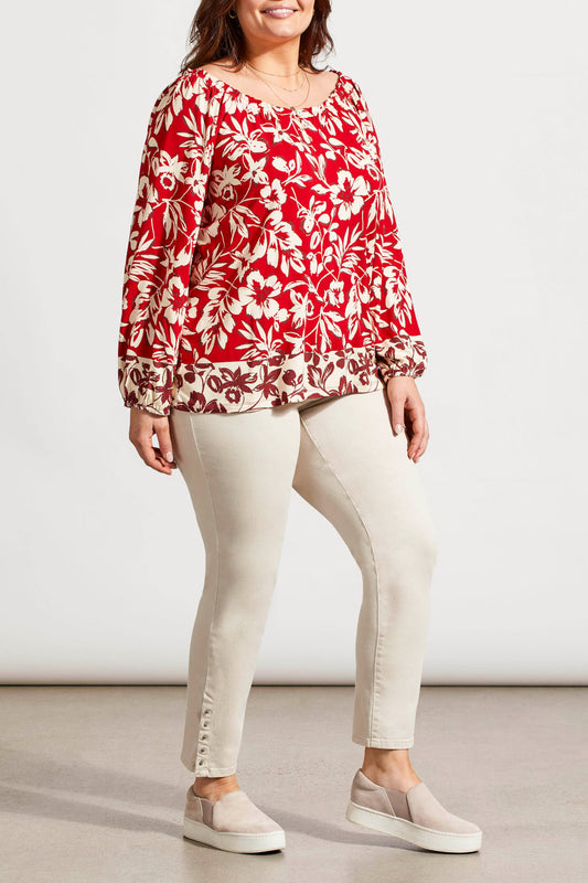 Long Sleeve Peasant Top 1897V