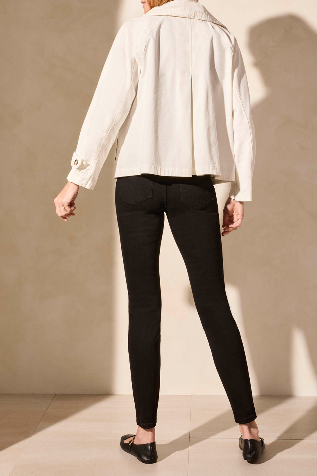 Long Sleeve Button Front Coat 2179O-White