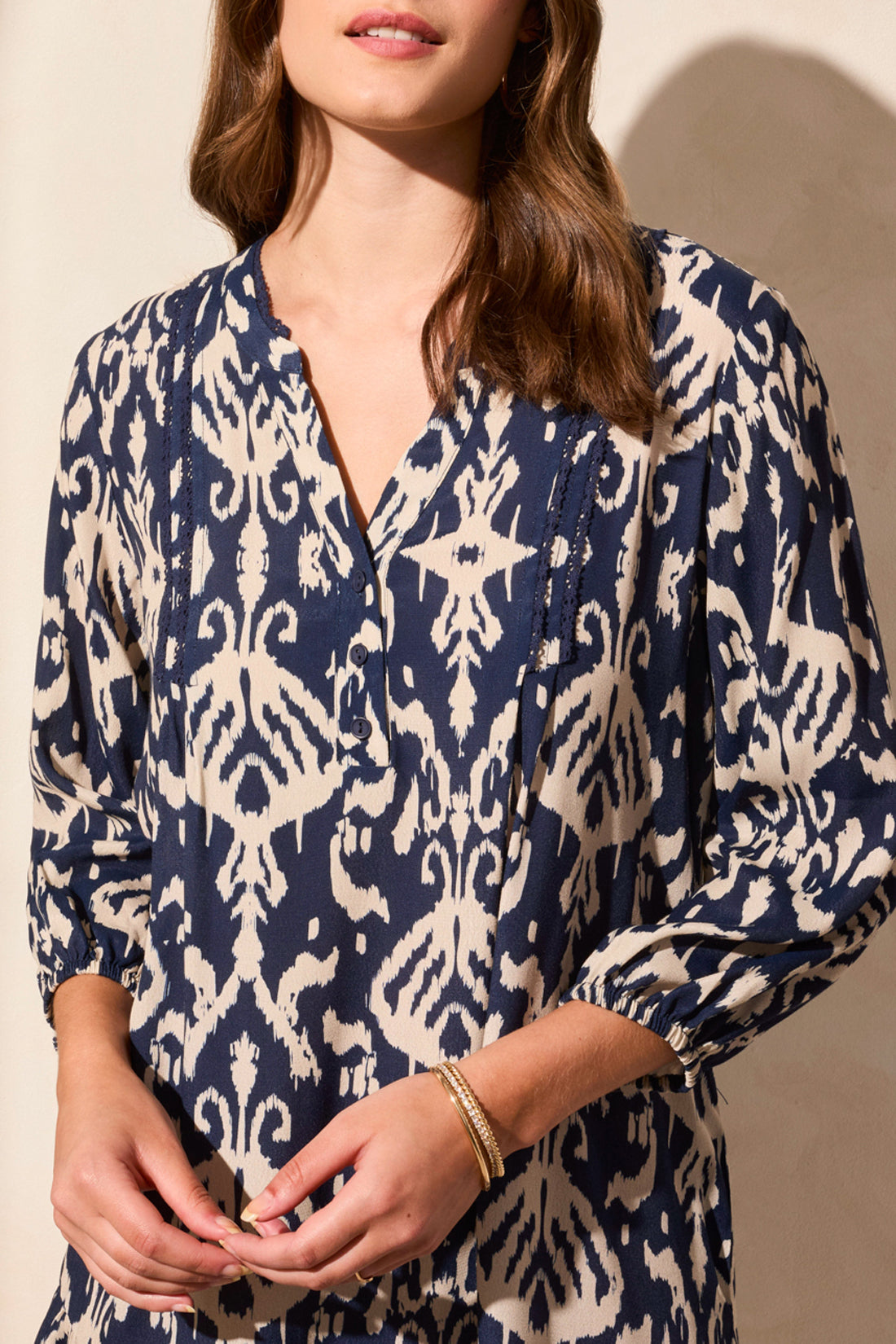 3/4 Sleeve Dress 1833O - Jet Blue