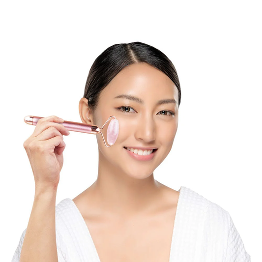 Rose Quartz Power Facial Roller & Massager