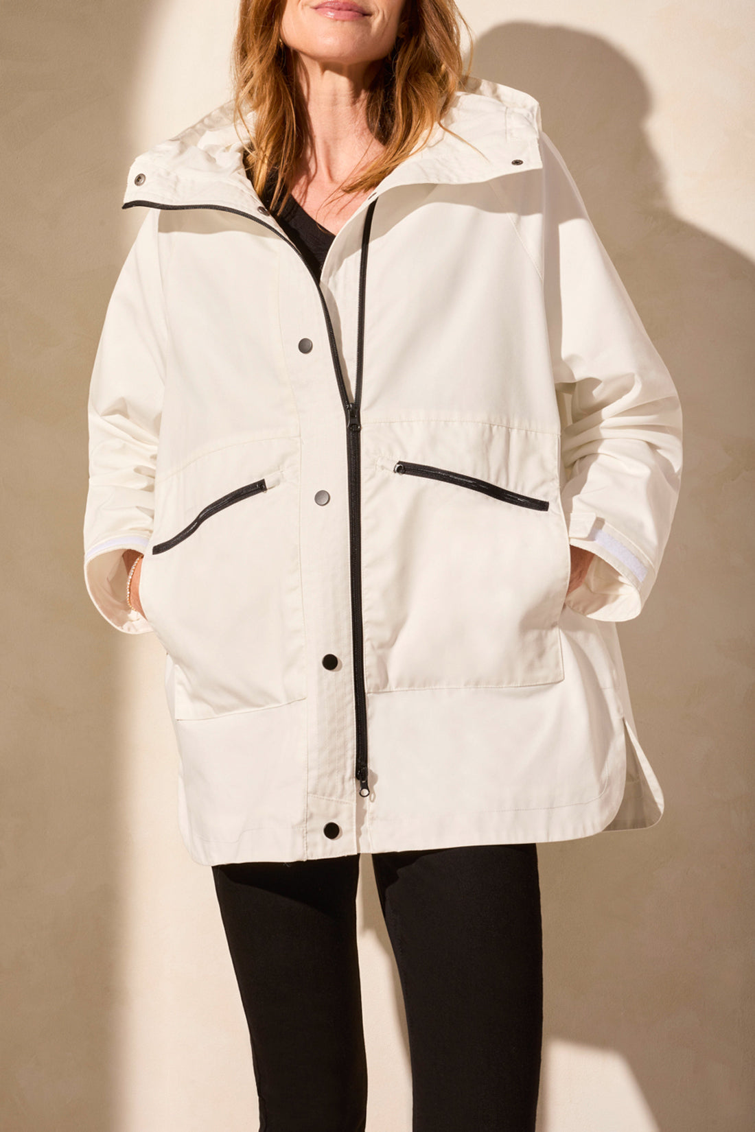 Long Sleeve Hooded Coat 2176O - White