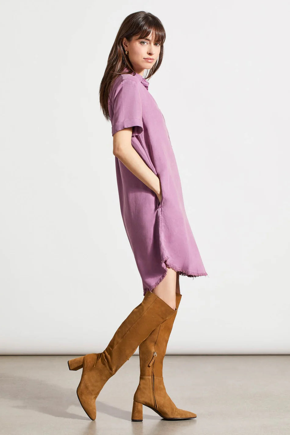 Pop Over Shirt Dress-5657O