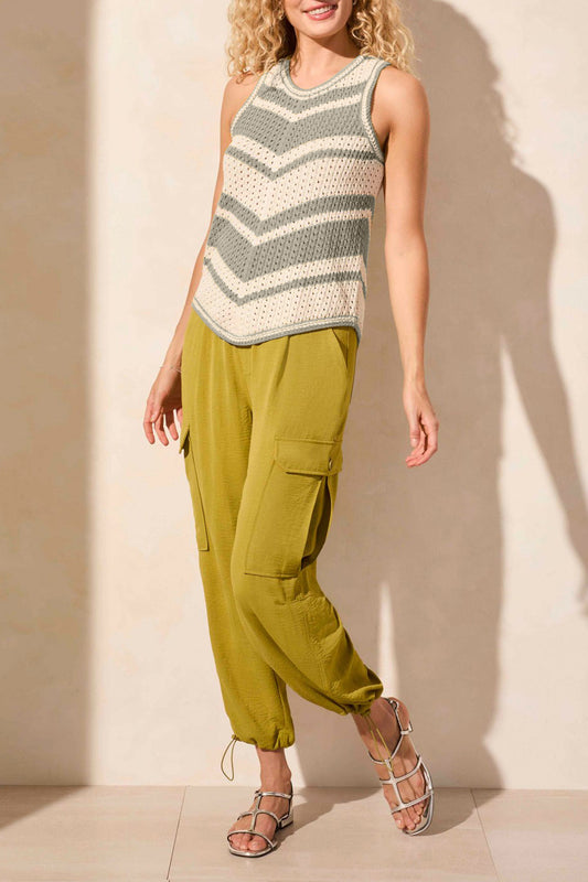 Crew Neck Racer Back Sweater 5711O - Dustysand