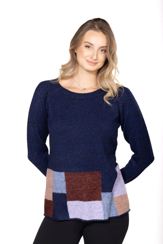 BLOCK PATTERN SWEATER V4911