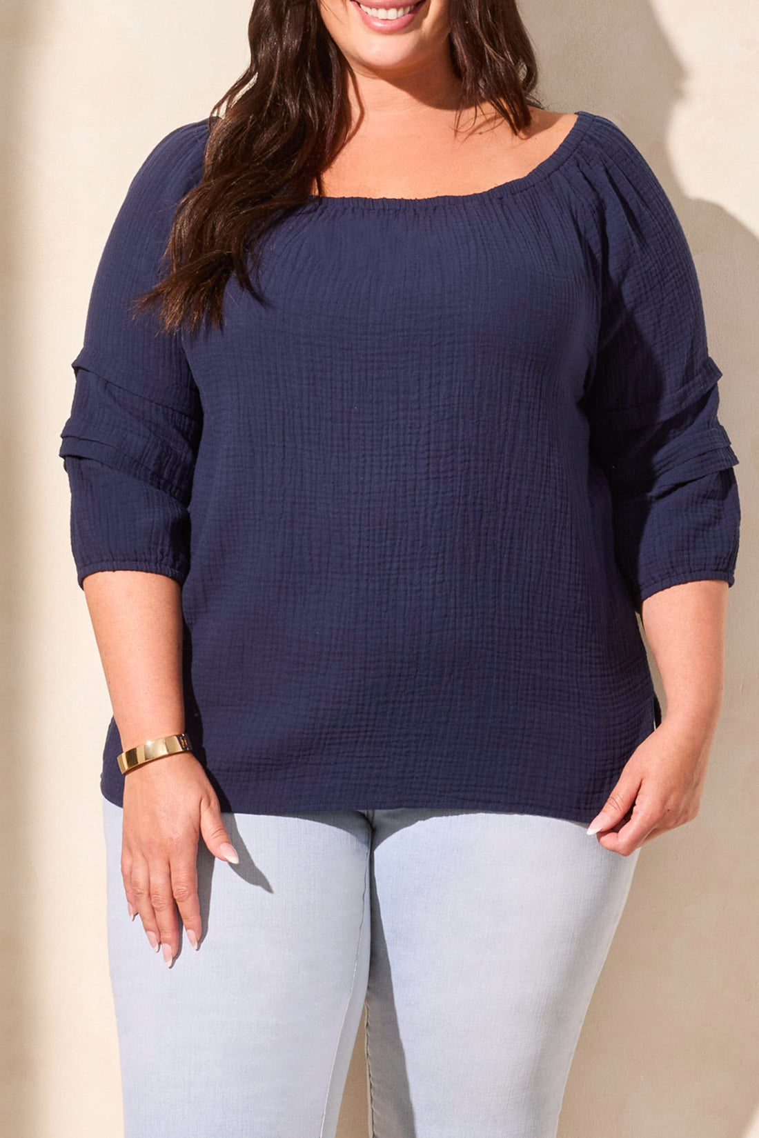 On/Off Shoulder Blouse 5728O-Nautical