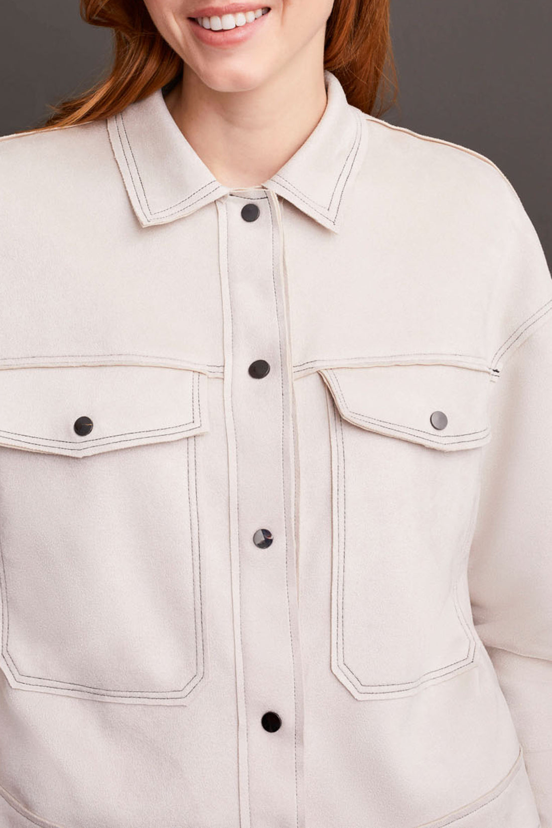 Loose Fit Jacket-Eggshell-5641O