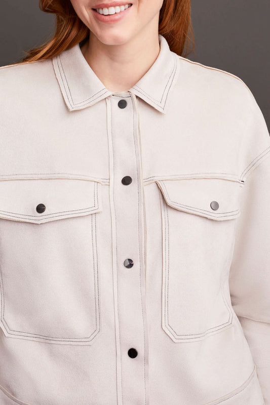 Loose Fit Jacket-Eggshell-5641O