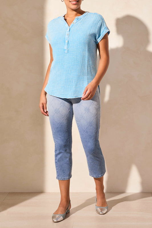 Cap Sleeve Blouse 5727O-Sailboat