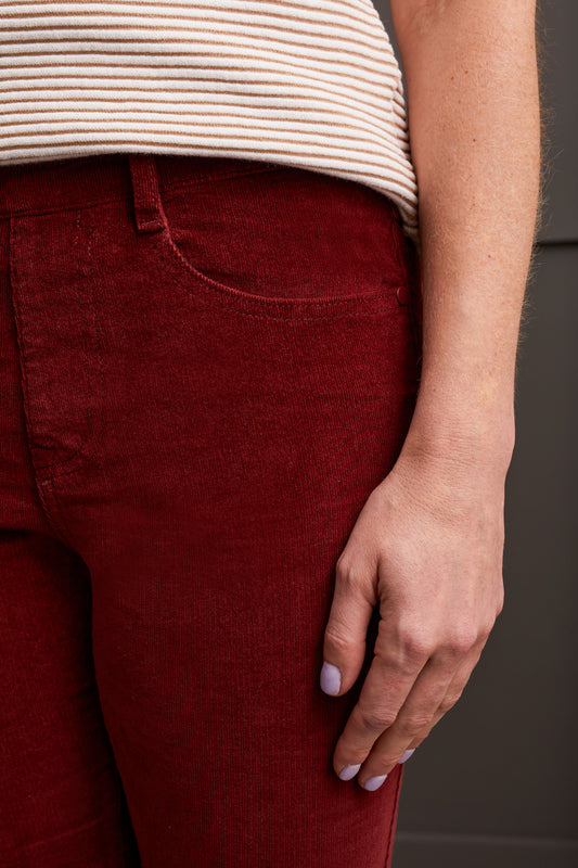 Audrey Pull-on Slim Akl Pant-Portwine-5580O