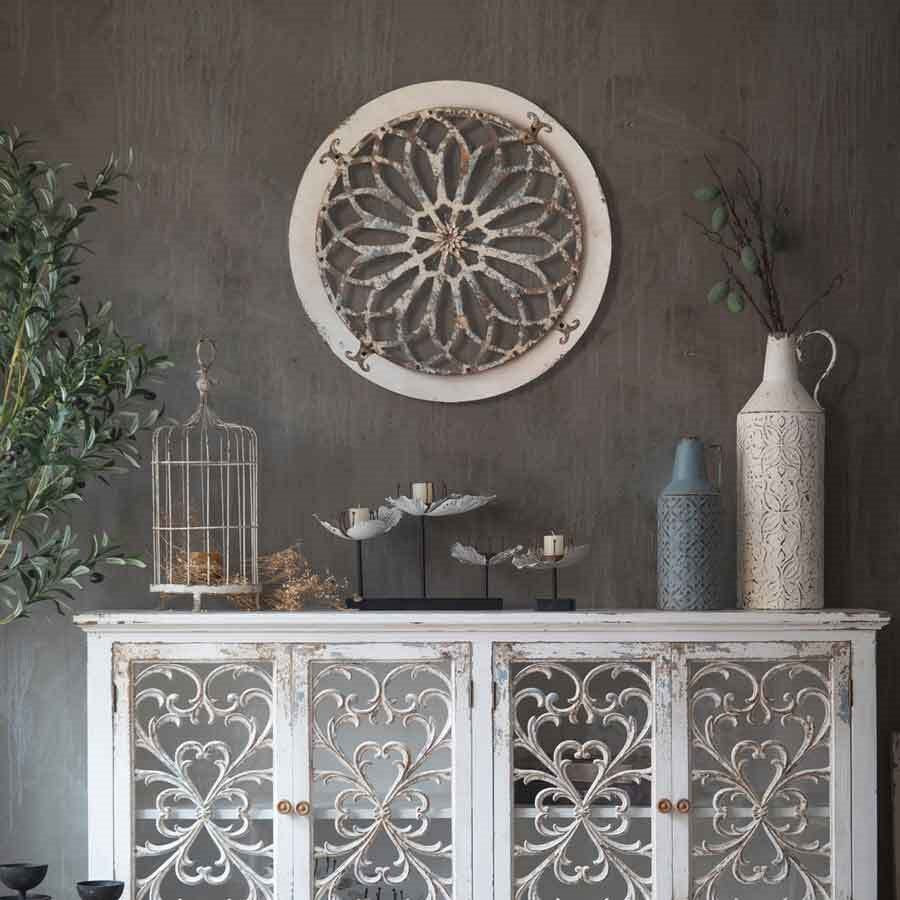 Antiqued Metal/Wood Wall Décor - FJT94020 25"