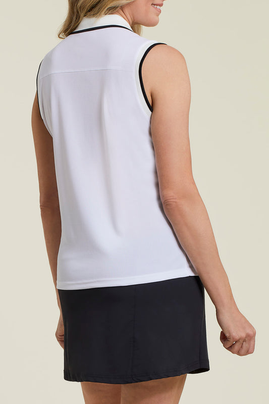 Sleeveless Polo 1384o White