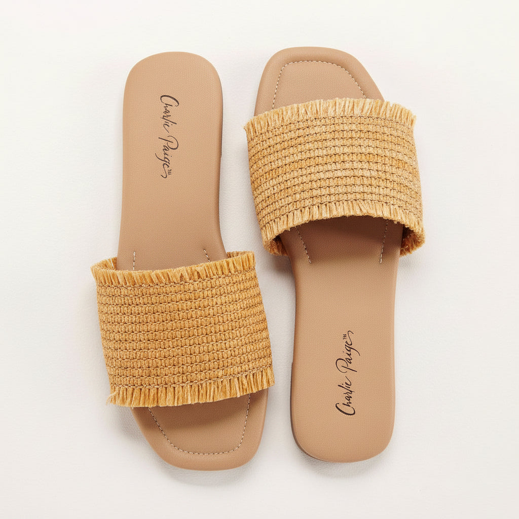Open Toe Wide Band Slide on Sandal 408731C