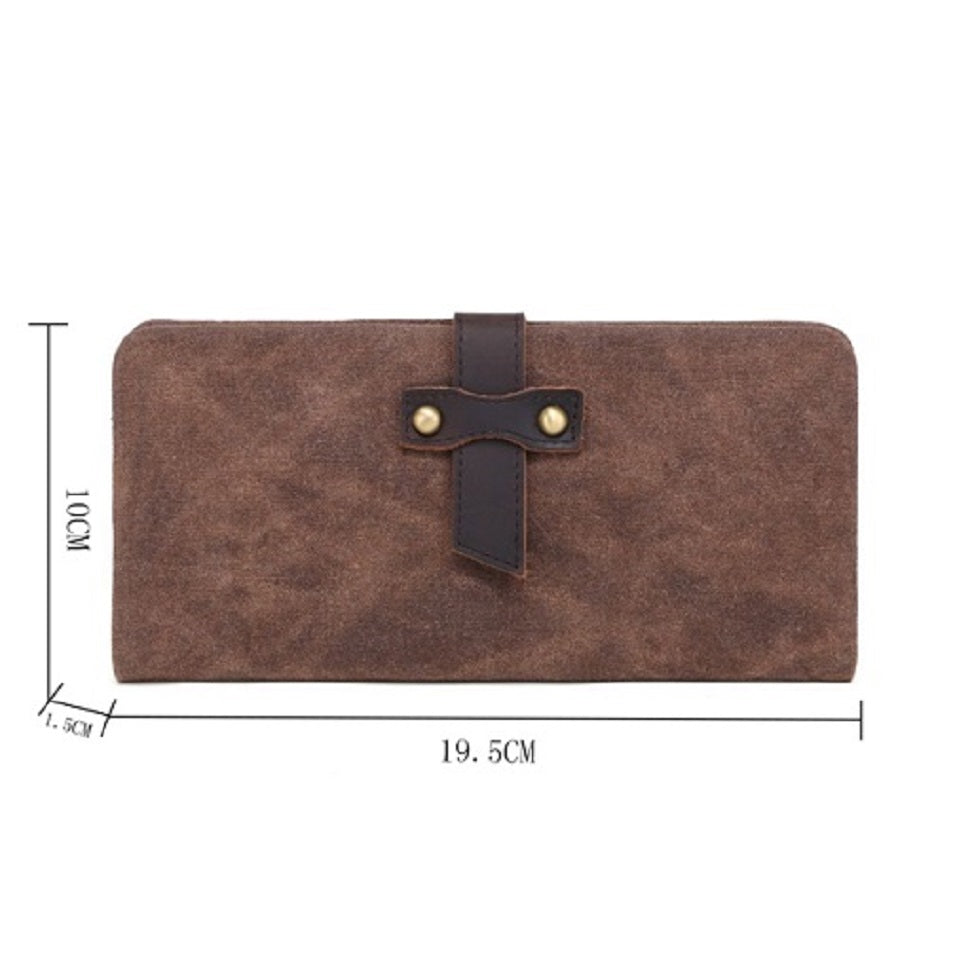 Waxed Canvas Long Wallet W3003 Brown