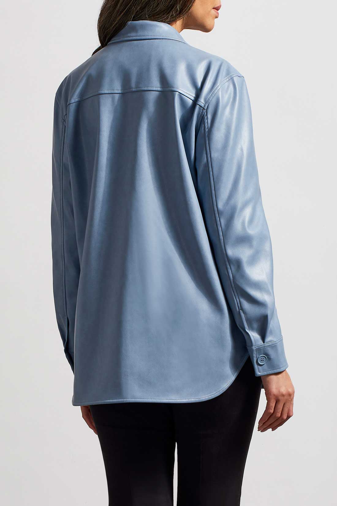 1213o 4610 Soft Vegan Leather Jkt Bluestone