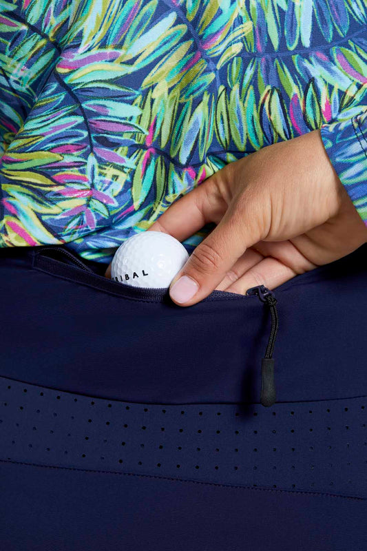 4-WAY STRETCH SKORT-DEEPBLUE 1376O-3668